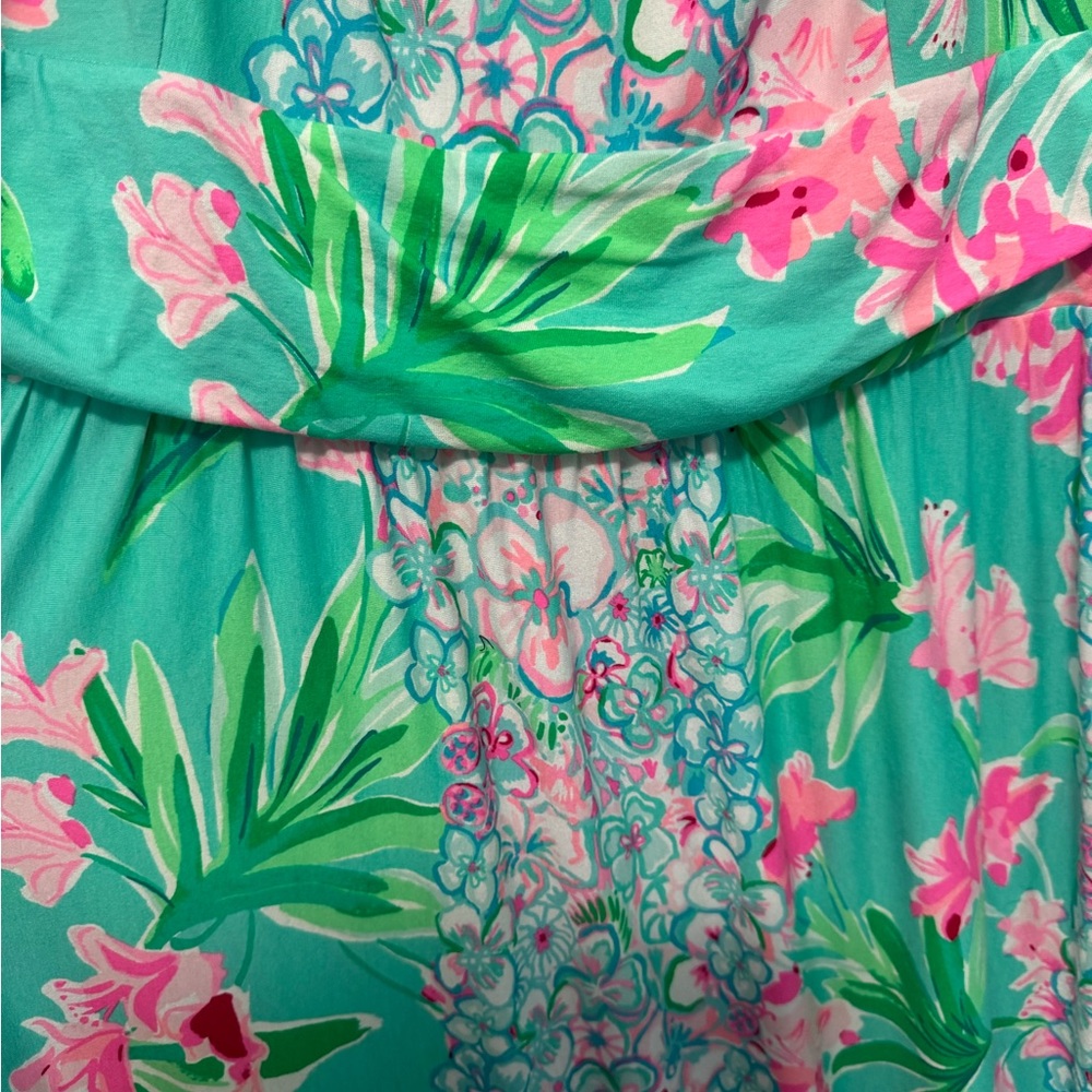 Lilly Pulitzer Pink and Green Floral Dress - Picture 3 of 3